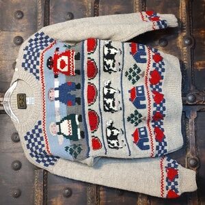 Southwool 100% New Wool Hand Knitted Sweater Made in Uruguay Size Small